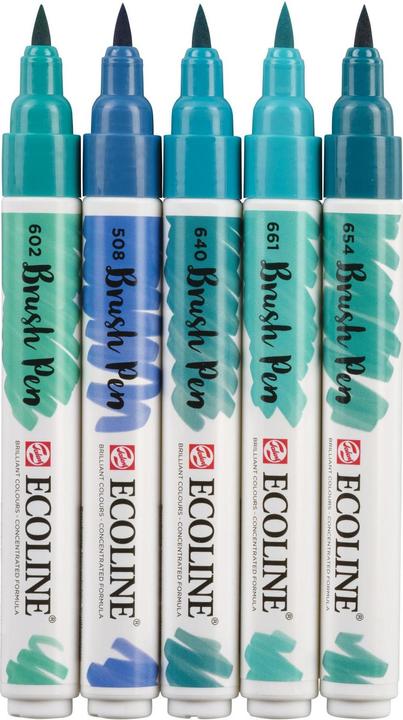 Produktbild Talens Ecoline (Weiss, Grün, Blau, Schwarz, 5 x)