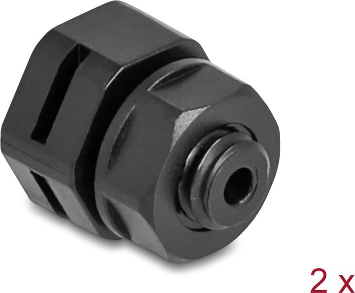 Produktbild Delock Kabelverschraubung M6, schwarz 2 Stück