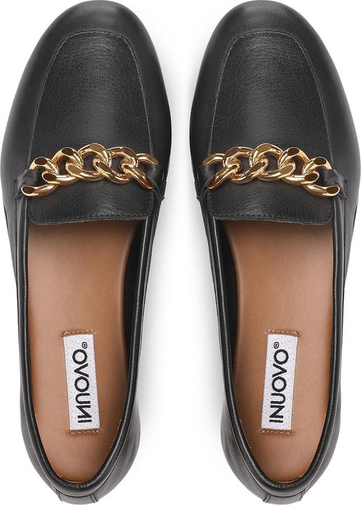Immagine prodotto Inuovo Questa scarpa slip-on alla moda è realizzata in pelle di alta qualità e con una catena decorativa (41)