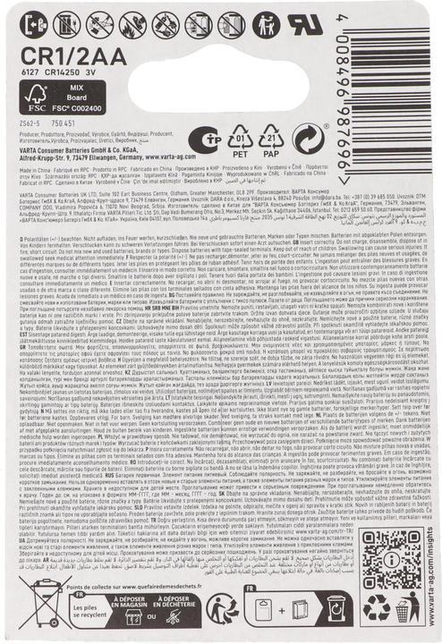 Immagine prodotto Varta CR 1/2 (1 pz., CR 1/2AA, 700 mAh)