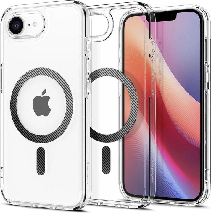 Actual product image Spigen Ultra Hybrid MagFit Kunststoff Back Cover Durchsichtig/Schwarz Apple iPhone 16e (Apple iPhone 16e)