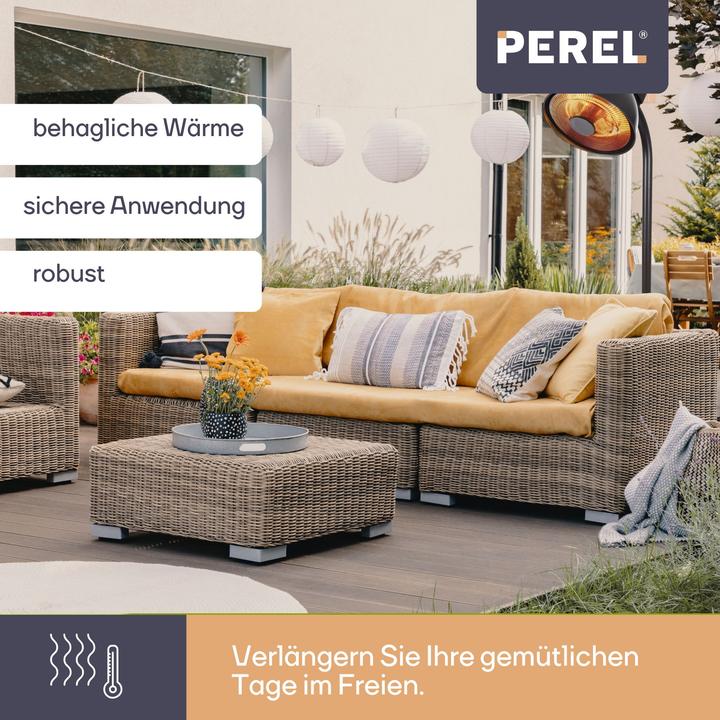 Actual product image Perel Patio heater - standing model - 2000 W - lantern (2000 W)