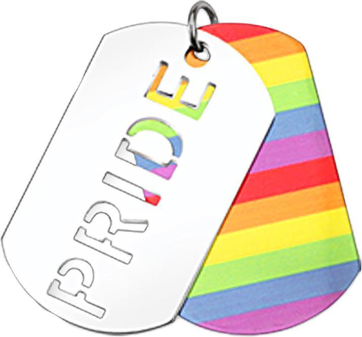 Star Piercing Anhänger silber Erkennungsmarke Pride (Chirurgenstahl 316L)