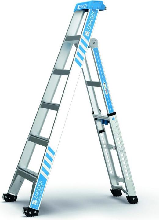 Zarges Vielzweck-Stufen-Leiter MultiMaster 5 / bis AH 3,70m (Mehrzweckleiter, 288 cm)