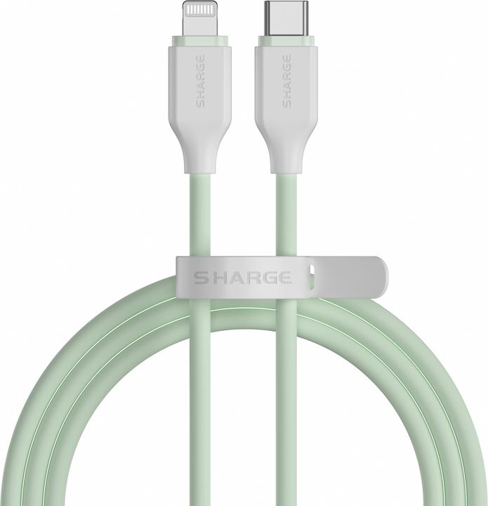 Sharge Da USB-C a Lightning in silicone altamente elastico verde (1.20 m, USB 2.0)