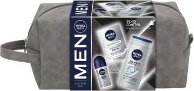 Produktbild NIVEA MEN SET Men Silver Control żel pod prysznic 250ml + balsam po goleniu 100ml + antyperspirant