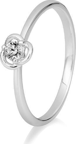 Breuning RING - Rosen-Fassung mit Brillant (53, 750/18 K Gold)