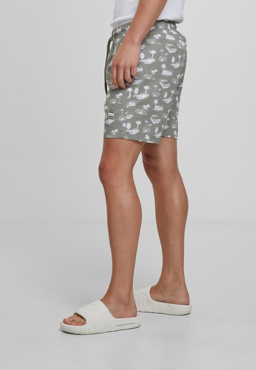 Actual product image Urban Classics Pattern Swim Shorts - 4984 (XXL)