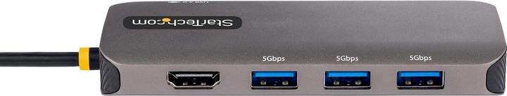Produktbild StarTech com 127B-USBC-MULTIPORT, Verkabelt, USB 3.2 Gen 1 (3.1 Gen 1) Type-C, 100 W, 10,100,1000 Mb (USB-C, 4 Ports)