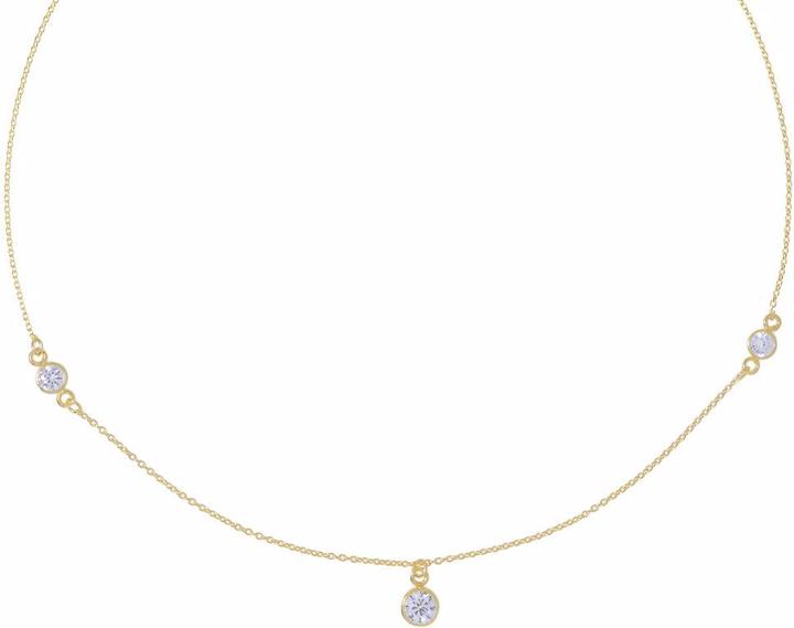 Immagine prodotto Bijouteria Pendente catena (Placcatura in oro (placcatura oro), Argento 925, Vetro (di orologio), 41 cm)