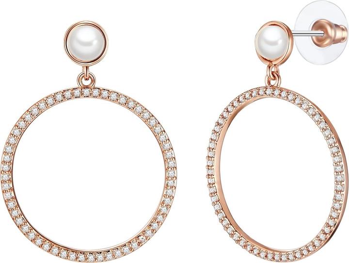 Lulu & Jane Messing Zirkonia Muschelkernperle roségold - 33068 (Messing)
