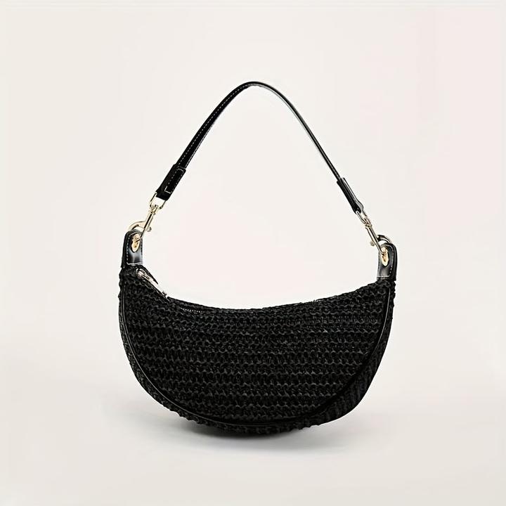 Only-Bags.Store 1pc Leichte gewebte Tasche - abnehmbarer verstellbarer Riemen, Frühling lässige Umhängetasche