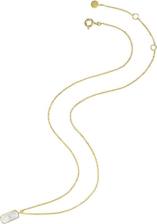 Image du produit Glanzstücke München Femme argent sterling zirconium nacre or jaune 45,0 cm chaîne de base + 5,0 cm extension - 29077 (Argent Sterling, 45 - 50 cm)