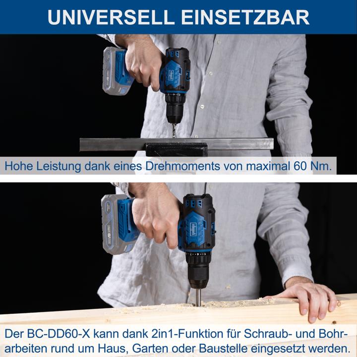 Produktbild Scheppach Akku-Bohrschrauber BC-DD60-X (DIY)