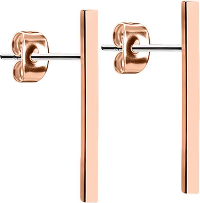 Star Piercing Ohrstecker Balken rosegold (Messing, Chirurgenstahl 316L)