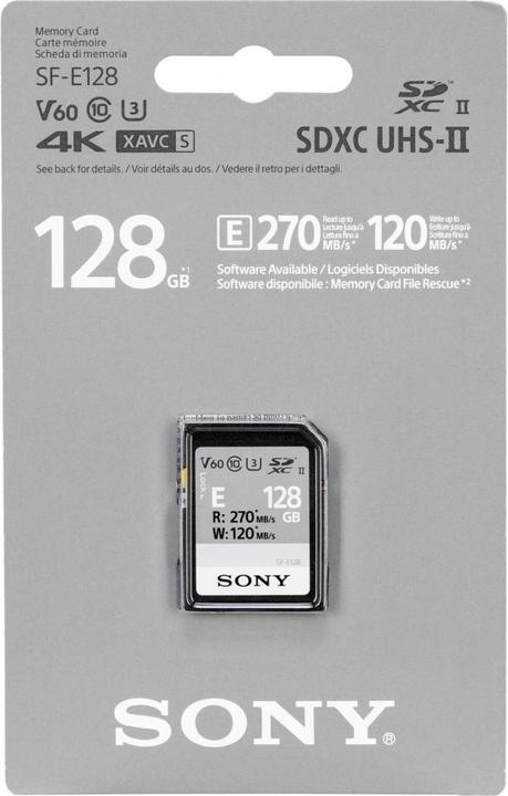 Immagine prodotto Sony Serie SF-E (128 GB, SDXC, U3, UHS-II)
