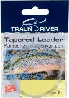 Traun River Top-Qualität Konisches Vorfach - Angeln wie Profis (3.80 kg, 0.21 mm)