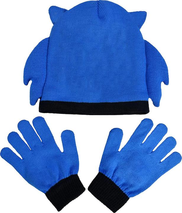 Actual product image Sonic The Hedgehog Knitted hat and gloves set (One size)
