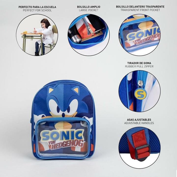Immagine prodotto Jakks Pacific Zaino scuola Sonic Blue 25 x 3 x 12 cm