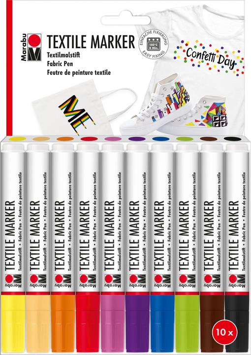 Image du produit Magni Marqueur textile Marabu 3mm 10 pièces (Multi, 3 mm, 10 x)