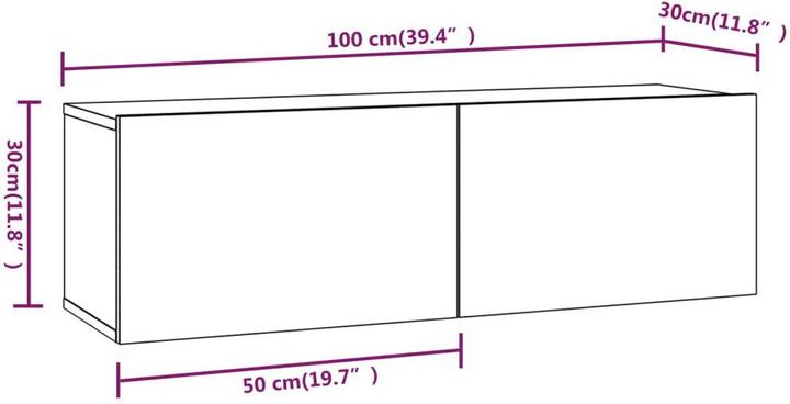 Actual product image VidaXL Wyatt (100 x 30 x 30 cm)