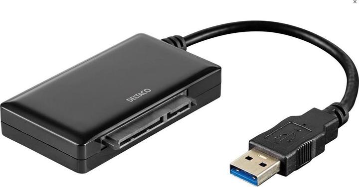 Produktbild Deltaco usb 3.0 to sata 6gb/s adapter for 2.5/3.5 hdd black