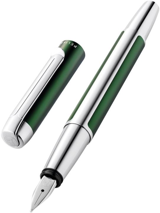 Image du produit Pelikan Stylo Plume PURA P40 Vert Forêt M Coffret Cadeau (Vert forêt-argent, 1 x)