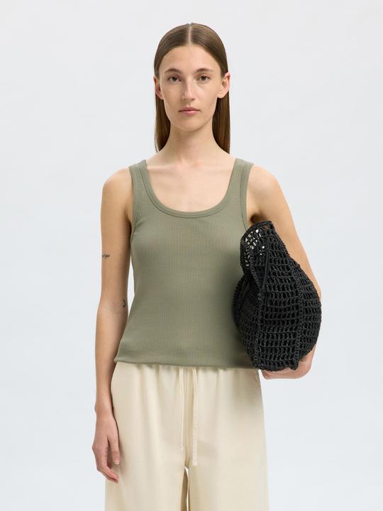 Actual product image Selected Femme Rippmuster Baumwoll Tanktop (L)