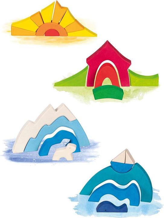 Goki Little Polar Bear Building Blocks 26 pieces