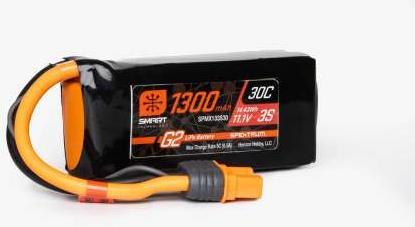 Image du produit 1300mAh 3S 11.1V Smart G2 LiPo 30C IC3 (11.10 V, 1300 mAh)