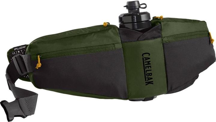 Actual product image Camelbak Podium Flow 4L Cycling Hydration Belt - Army Green/Black - with 21oz - 600ml Water Bottle