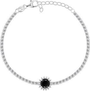 Actual product image Brilio Silver - Sparkling silver bracelet with zircons BRC76WBC