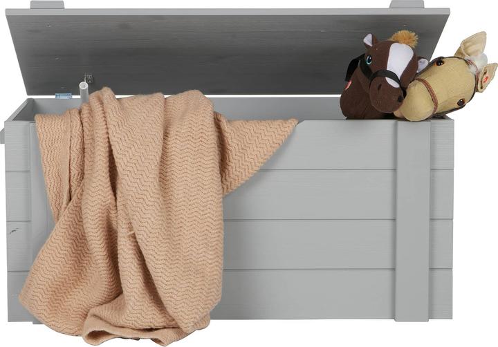 Productafbeelding Woood Speelgoedkist Dennis Grenen Beton Grijs (FSC) (42 x 90 x 42 cm)