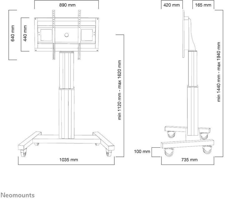 Immagine prodotto Neomounts Plasma-M2500silver (100", 150 kg)