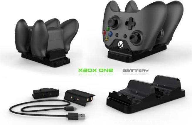 Produktbild Dobe Dual Charging Dock mit zwei 600mAh Akkus (Xbox One X, Xbox One S)
