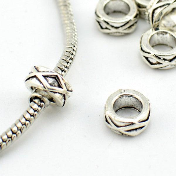 Hermex Germanische Bead Perle - Silbrig (Zink-Legierung)