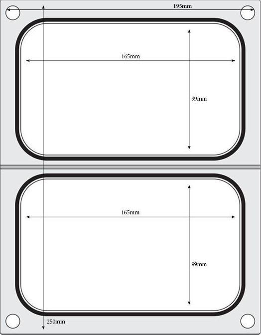 Produktbild Hendi Matrize für Versiegelungsmach. 2x 178x113 mm