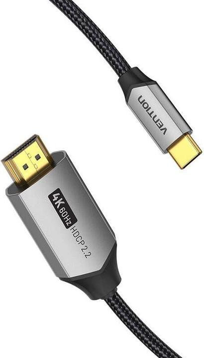 Actual product image Vention USB-C to HDMI Cable 2m CRBBH (Black) (2 m, HDMI)