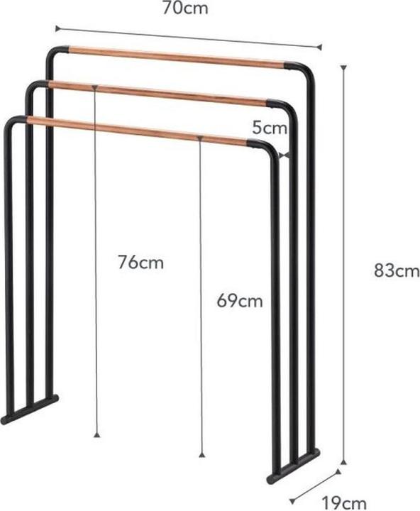 Produktbild Yamazaki Handtuchständer mit 3 Stangen PLAIN
