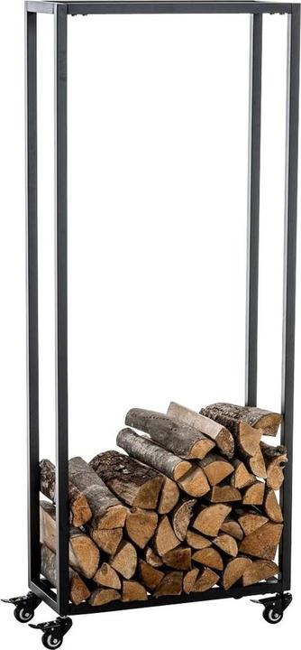 Produktbild Swisshandel24 Kaminholzständer Hetta 25x60x100 cm, schwarz (25 x 60 x 100 cm)