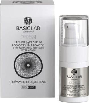 Produktbild BasicLab BASICLAB Esteticus liftingujące serum pod oczy i na powieki 10% Kompleks Peptydów i Ceramidów (Serum)