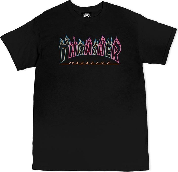 Immagine prodotto Thrasher Maglietta con logo al neon a doppia fiamma (M)