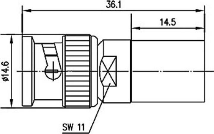 Produktbild Telegärtner Kabelstecker BNC Crimp 50Ohm (RG213/U)