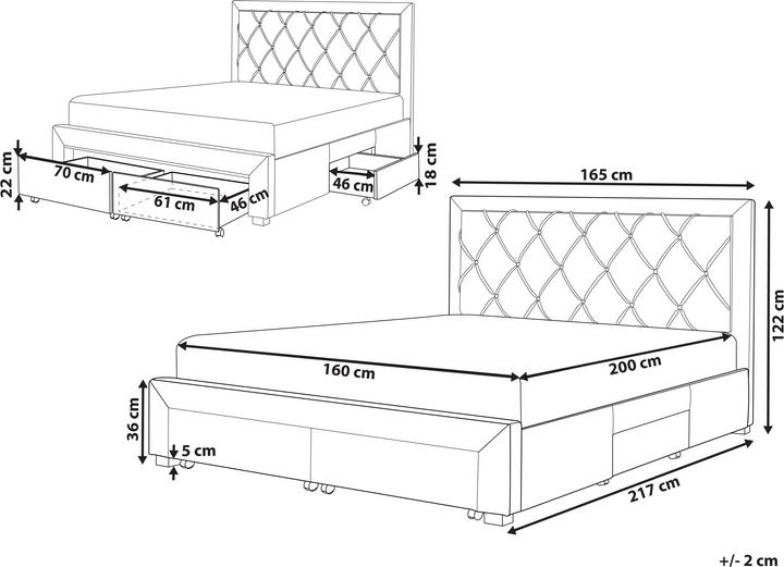Actual product image Beliani Lievin (160 x 200 cm)