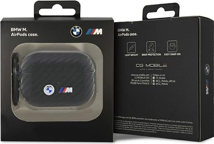 Image du produit BMW BMAP2WMPUCA2 AirPods Pro 2 gen cover czarny/black Carbon Double Metal Logo (Manchon pour casque d'écoute)