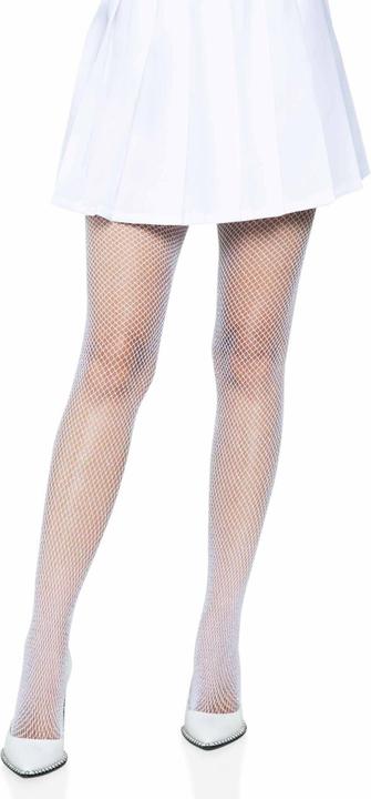 Actual product image Leg Avenue Glitzer Netzstrumpfhose weiss-silber (One size)