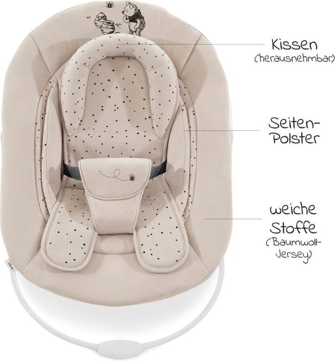 Actual product image Hauck Highchairs Alpha Plus White Newborn Set Pooh Beige - 4 pcs. (Highchair)