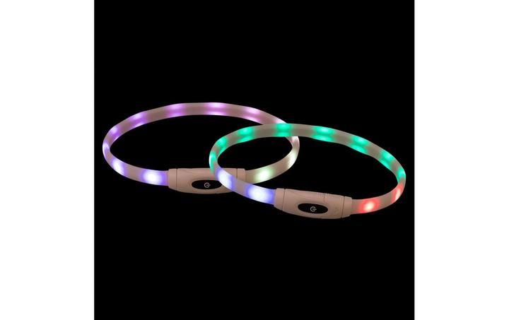 Actual product image Trixie Lichtgevende Halsband Hond Usb Siliconen Oplaadbaar Meerkleurig - 65X1,6 Cm (Dog, Dog sport)