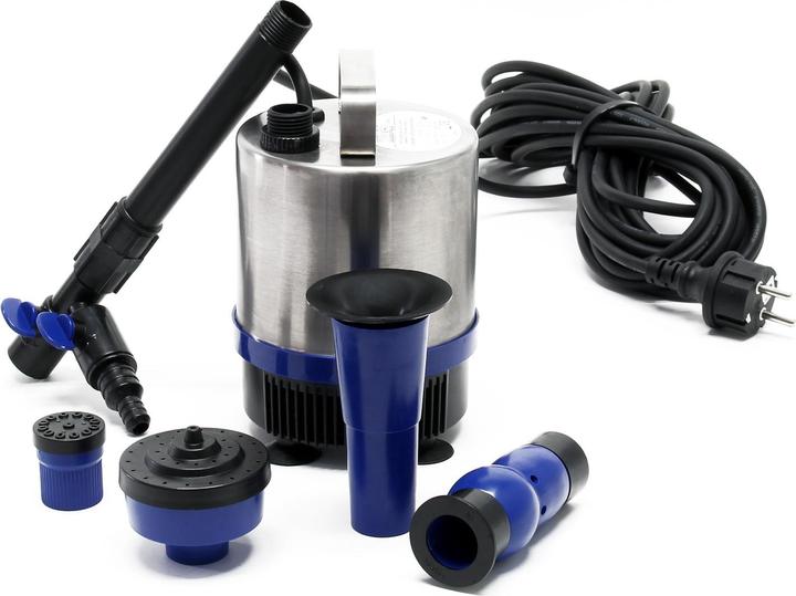 Produktbild Wiltec Edelstahl Springbrunnenpumpe 50W 1750l/h Teichpumpe Aufsatz Aquariumpumpe