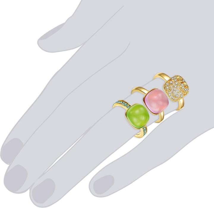 Image du produit Lulu & Jane Alliage métallique orné de cristaux Swarovski® or jaune - 33246 (60)